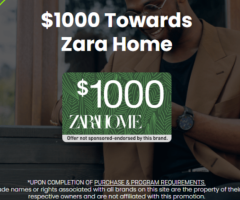 Get $1000 to Spend at Zara Home!