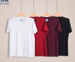 Comfortable, Easy & Colorful V-neck T-shirts are Very demanding for the Youths